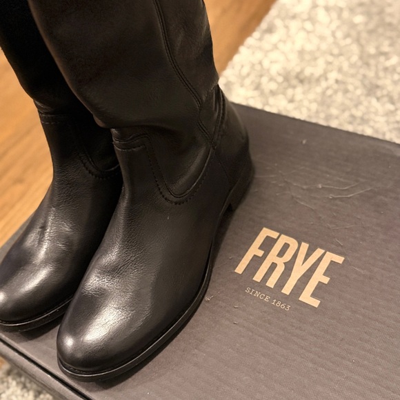 NWT - Frye Women’s Cara Roper Tall Boot -size 7.5 / Black - Picture 4 of 13
